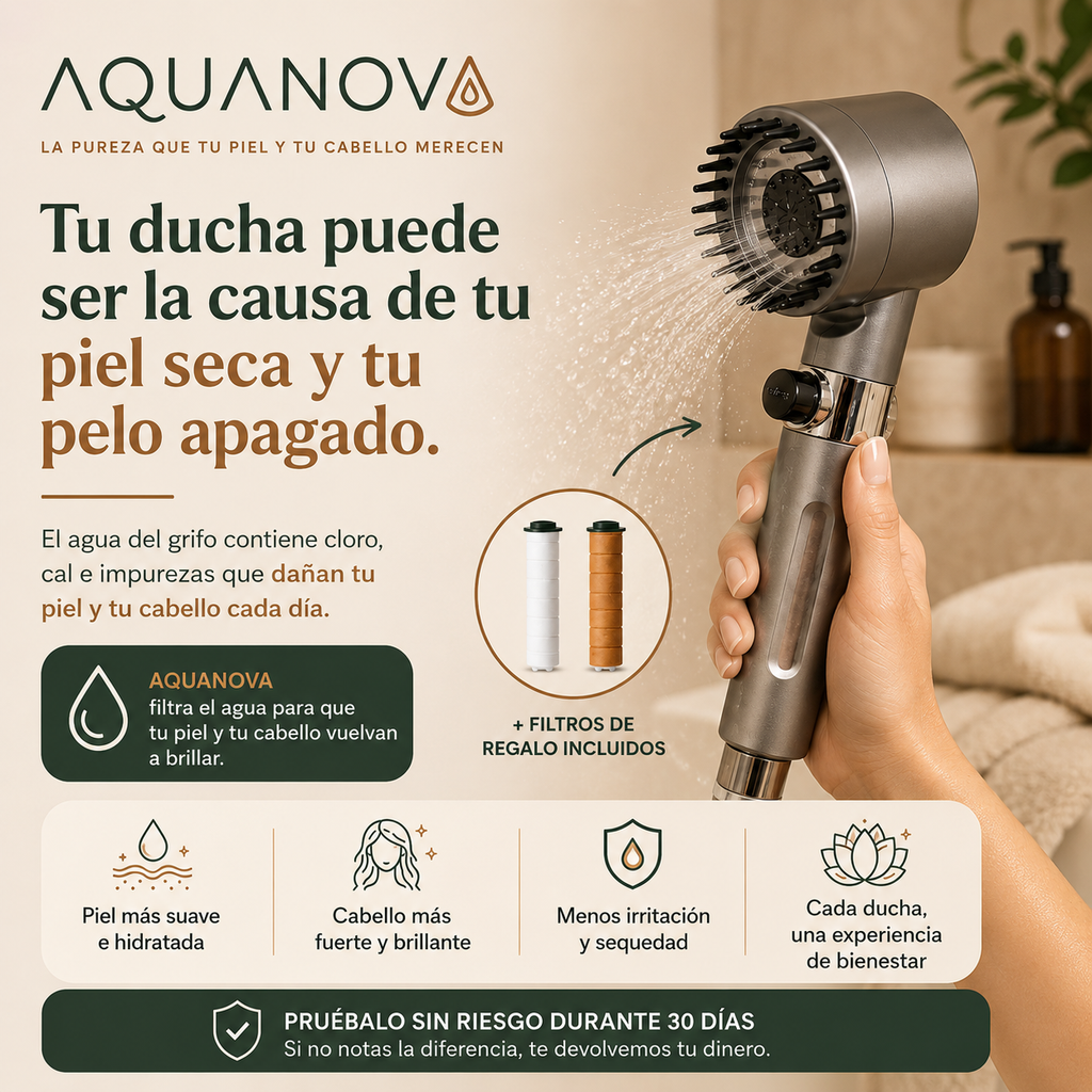 AQUANOVA. La pureza que tu piel y tu cabello merecen.